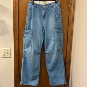 Y2K Comfort Jeans parachute cargo pants, size small